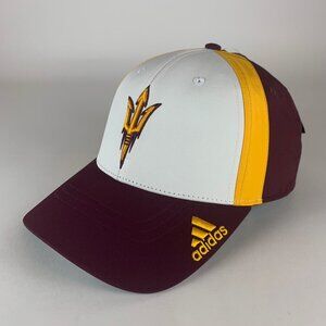 Arizona State Sun Devils NCAA Adidas Maroon Gold White Strapback Hat New